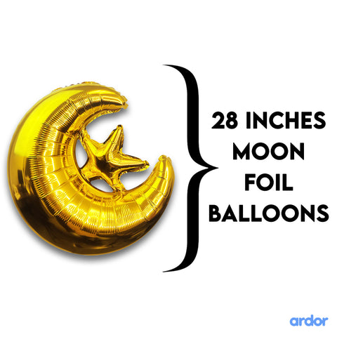 Eid Mubarak 5 Pcs Foil Balloons Set