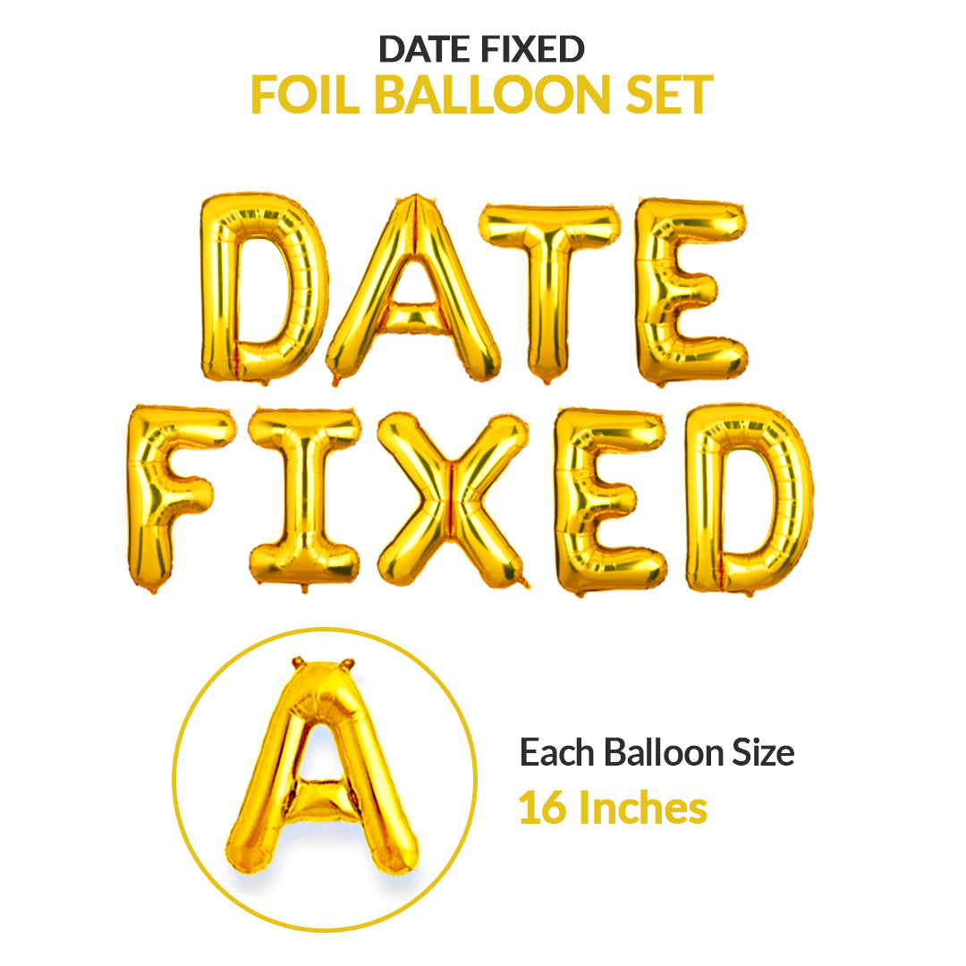 Date Fixed Foil Balloons Set – Wedding & Event Celebration Decor