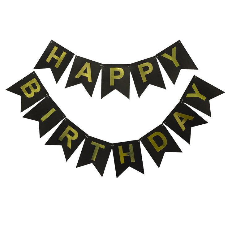 Plain Happy Birthday Bunting Banners