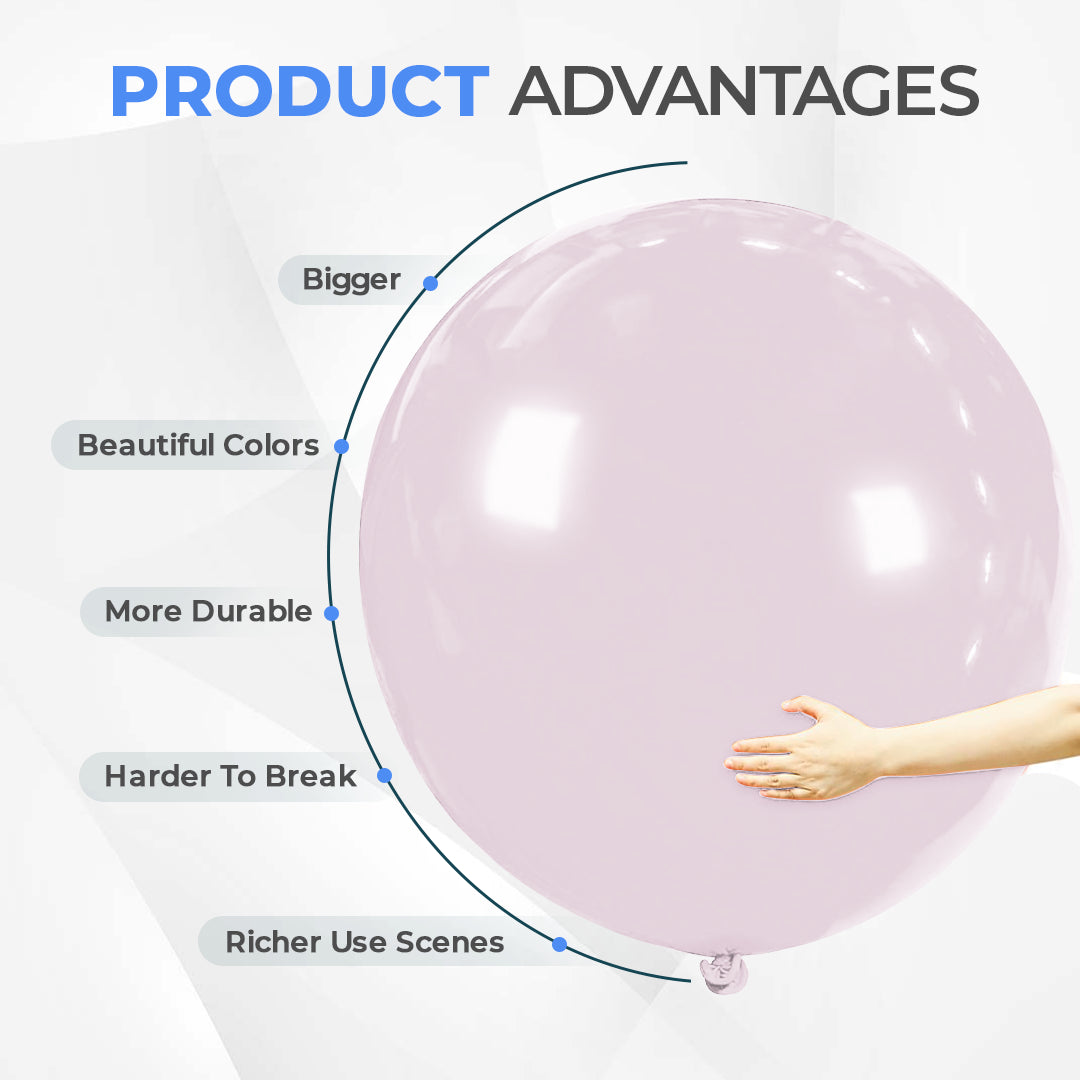 Grey Pink 36 Inch Big Size Latex Balloon – Party & Event Decoration