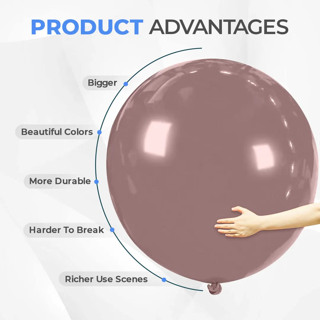 Wood Brown 36 Inch Big Size Latex Balloon – Party & Event Decoration