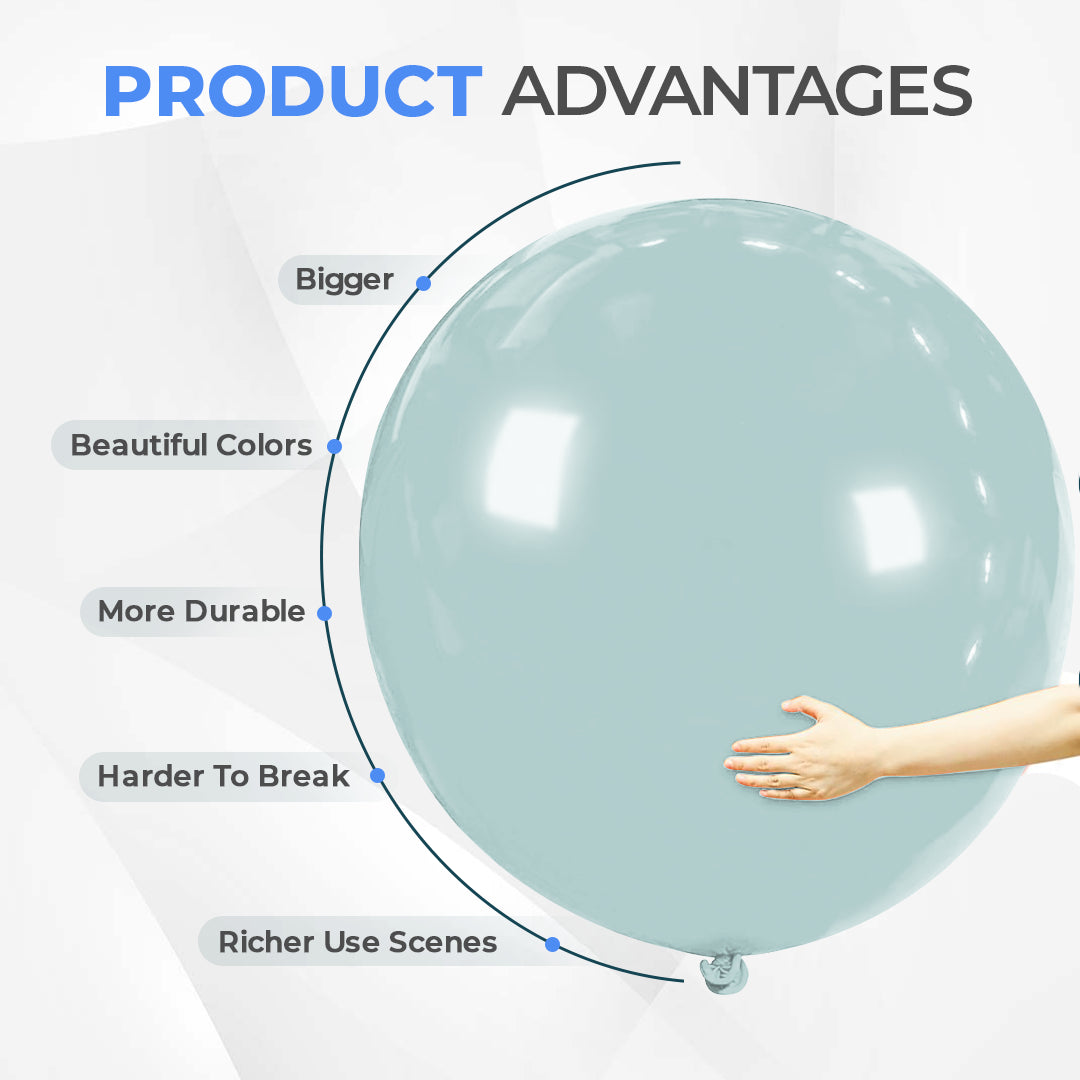 Dusty Green Giant 36 Inch Big Size Latex Balloon – Party & Event Decoration