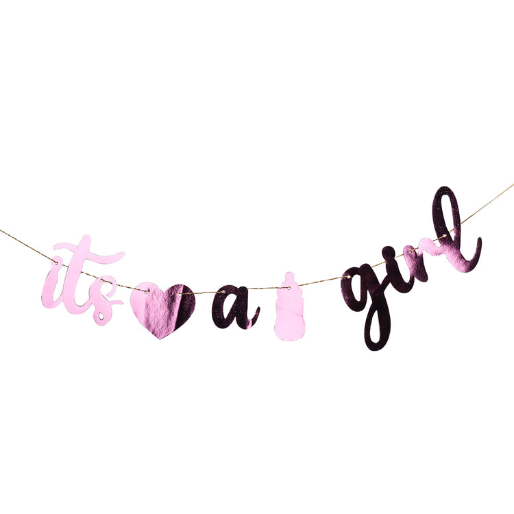 Its a Girl Laser Cut Banner | For | Baby Shower Party Decor |