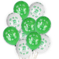 Pack of 100 - 14th August Balloons - Green & White Balloons