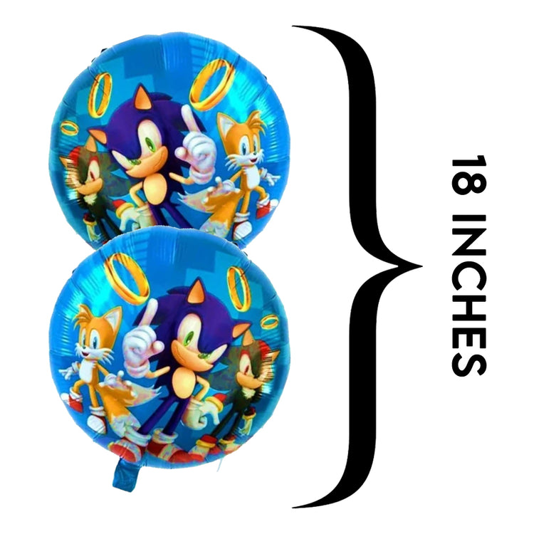 Sonic 5 Pcs Foil Balloons Set