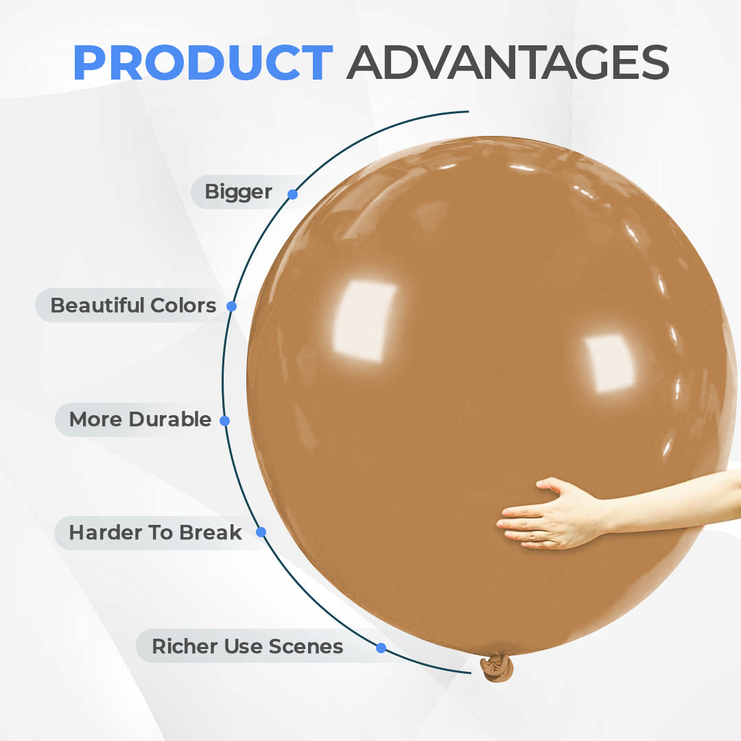 Coco Brown 36 Inch Big Size Latex Balloon – Party & Event Decoration