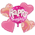 3D Happy Birthday 5 Pcs Foil Balloons Set - ardor