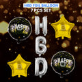 HBD Foil Balloons - 7 pcs Set