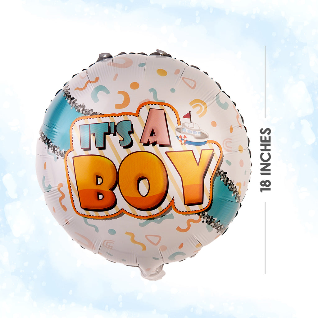 Its a Boy 5 Pcs Face Foil Balloon  | For | Baby Shower Decor |