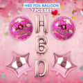 HBD Foil Balloons - 7 pcs Set