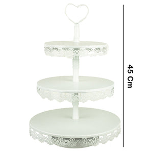 3 Tier White Cupcake Stand - ardor