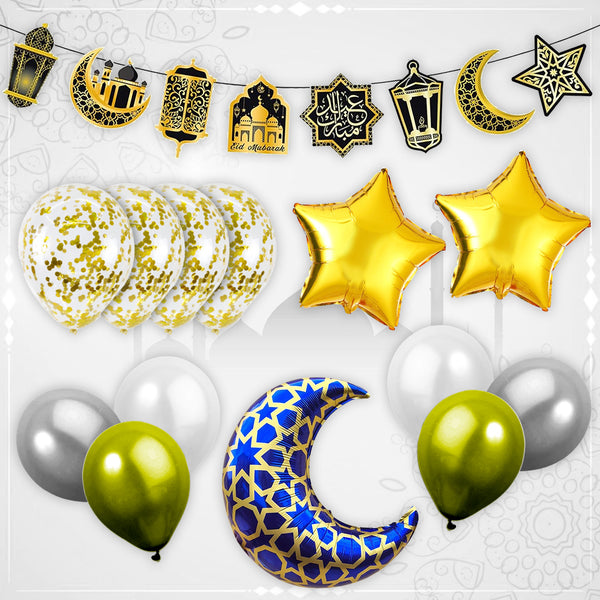 Eid Mubarak Balloons Set