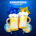 Beer Foil balloons - 5 pcs foil Balloons Set