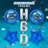 HBD Foil Balloons Set - 7 pcs Set