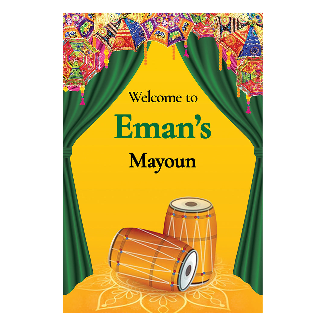 Customized Welcome Board for Mayoun – Wedding Entrance & Décor