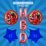 HBD Foil Balloons - 7 pcs foil balloons Set
