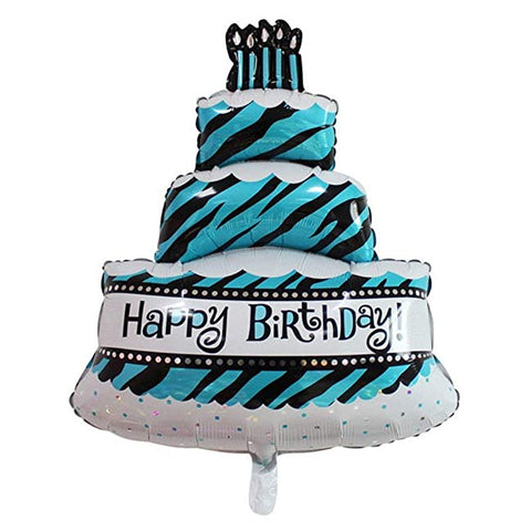 Happy Birthday Cake Foil Balloons