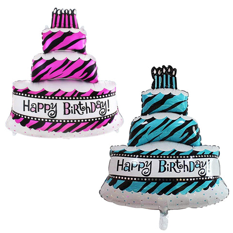 Happy Birthday Cake Foil Balloons