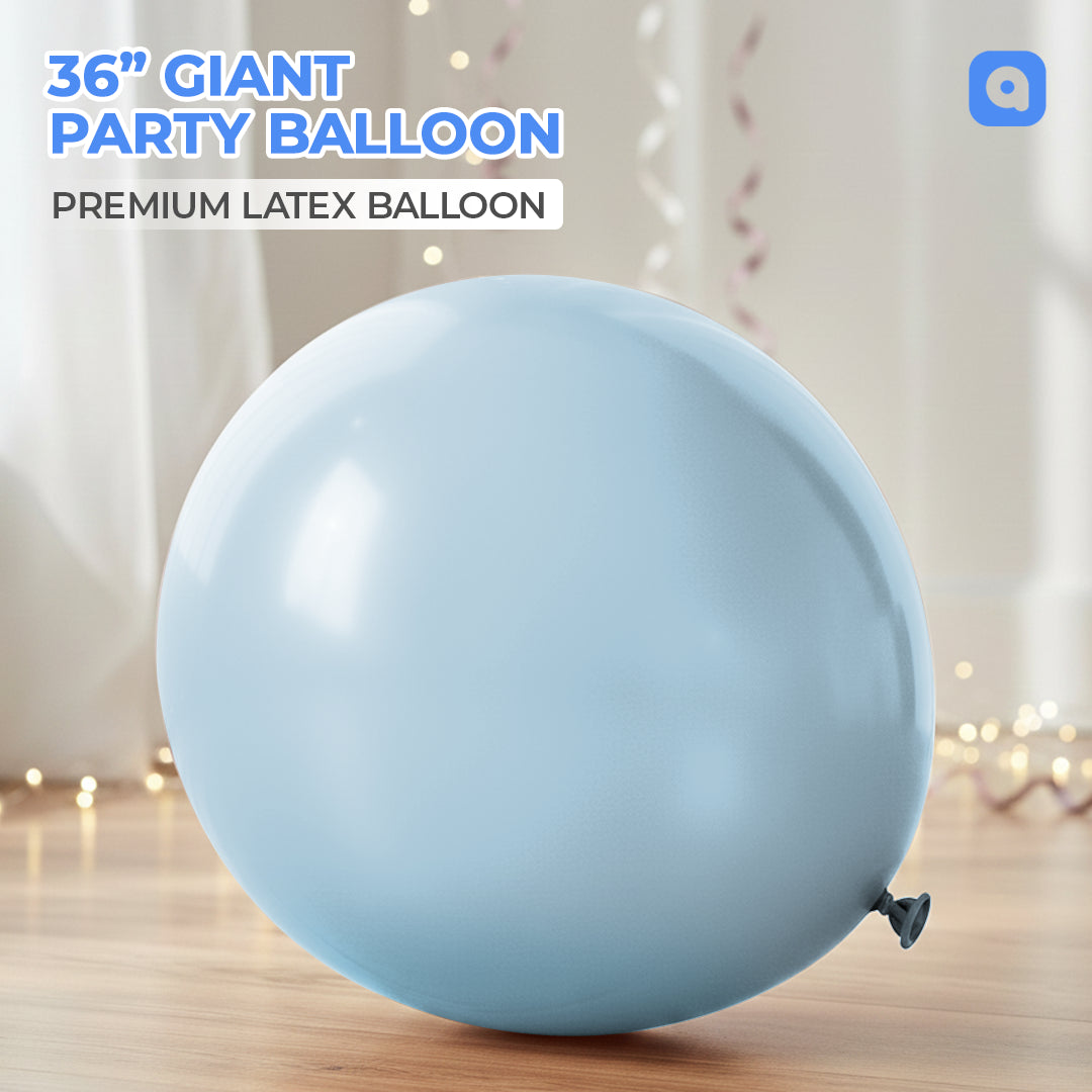 White Blue 36 Inch Big Size Latex Balloon – Party & Event Decoration