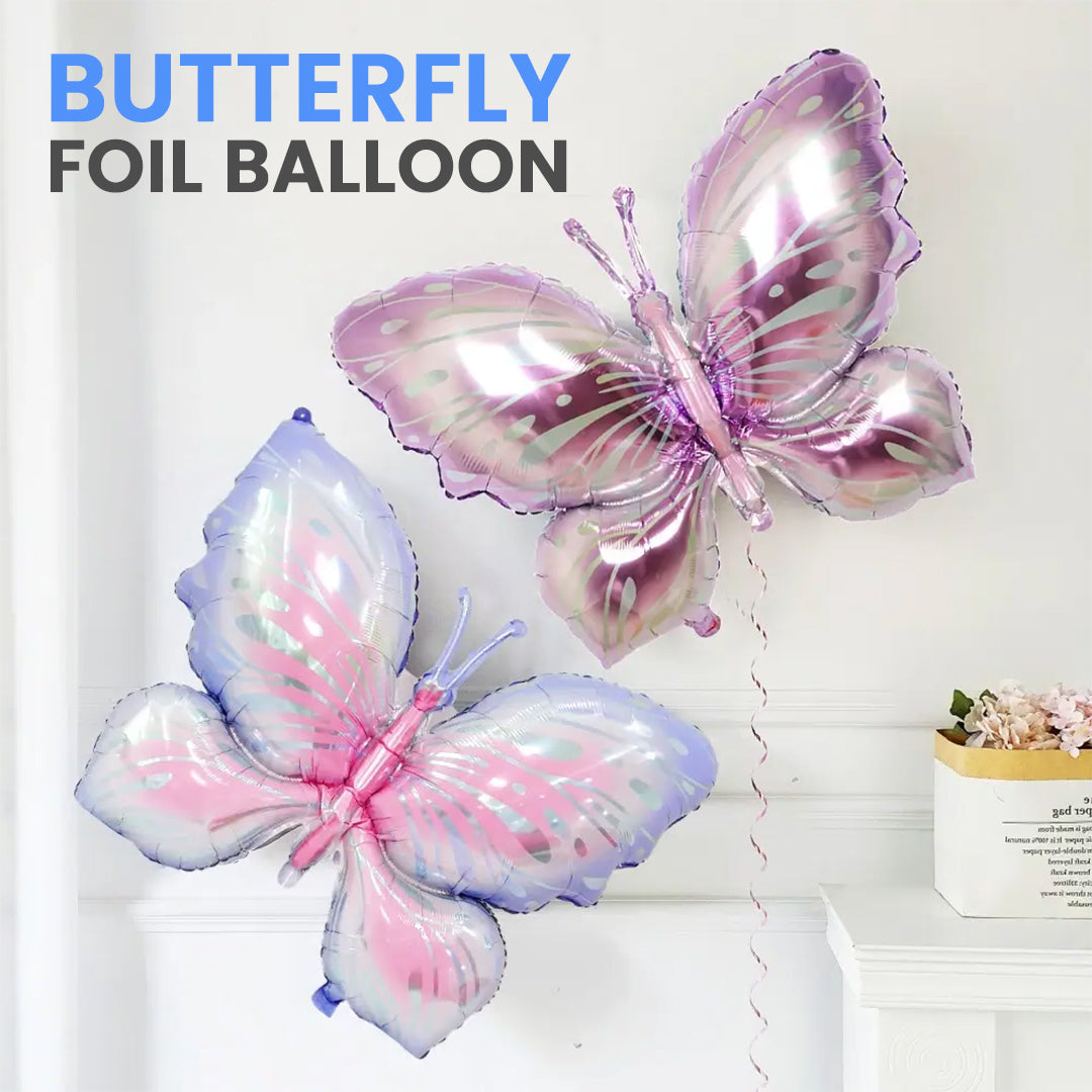 Butterfly Foil Balloons – 5 Pcs Party & Event Decoration