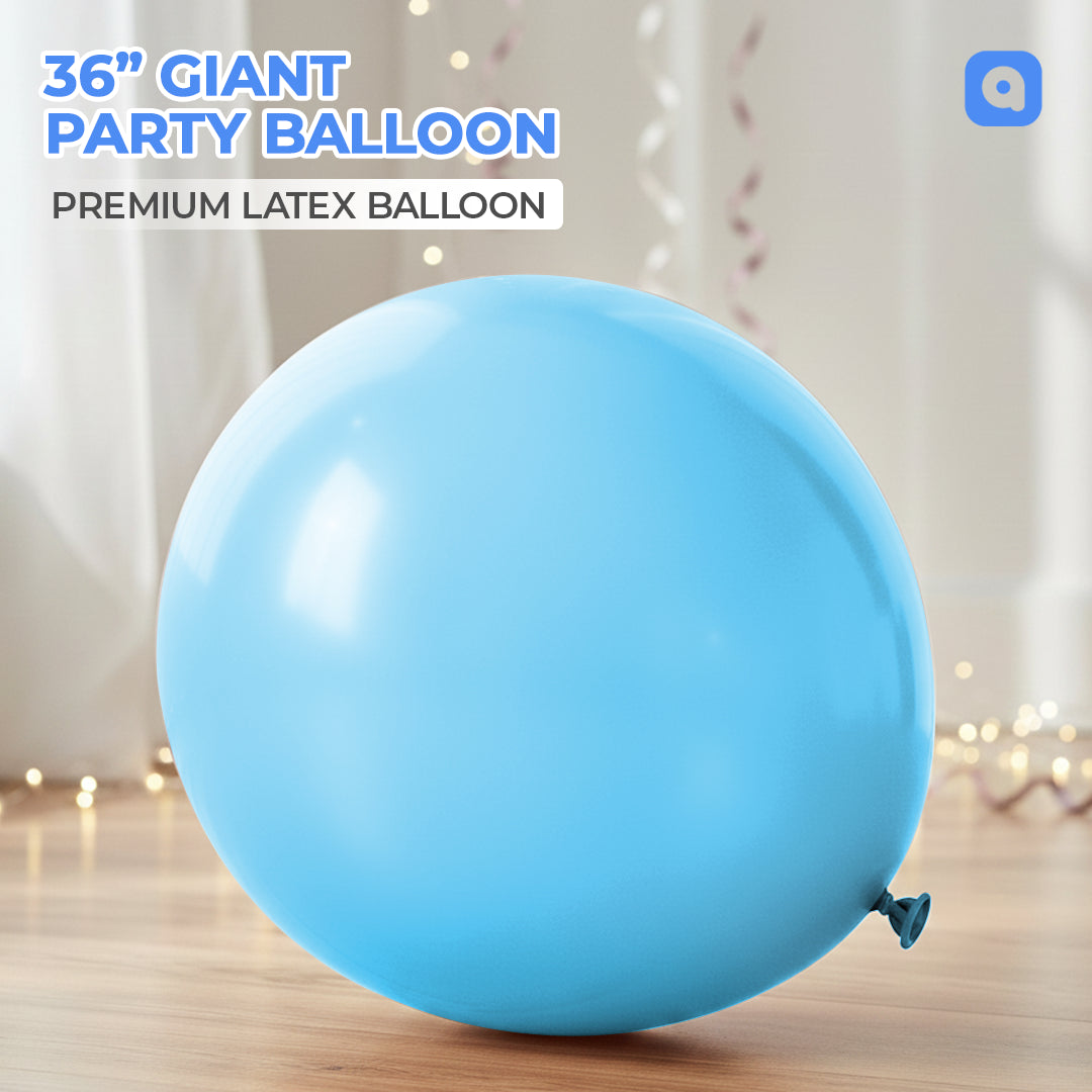 Light Blue 36 Inch Big Size Latex Balloon – Party & Event Decoration