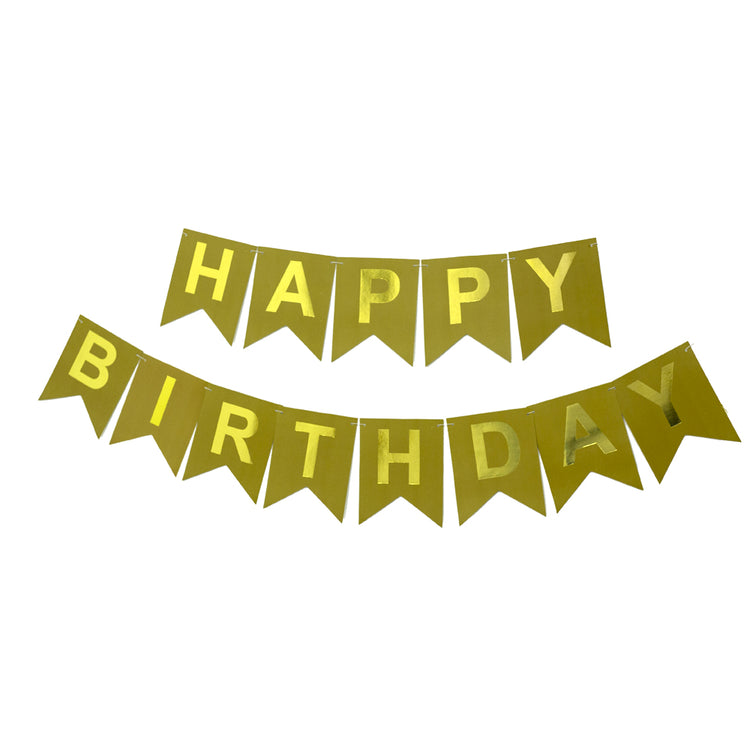 Plain Happy Birthday Bunting Banners