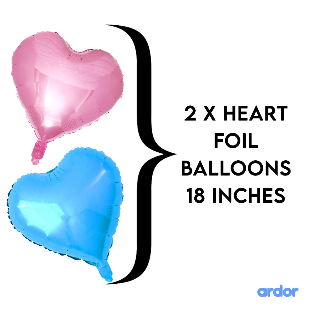 Gender Reveal Foil Balloon 5 Pcs Set