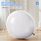 Milky White 36 Inch Big Size Latex Balloon – Party & Event Decoration