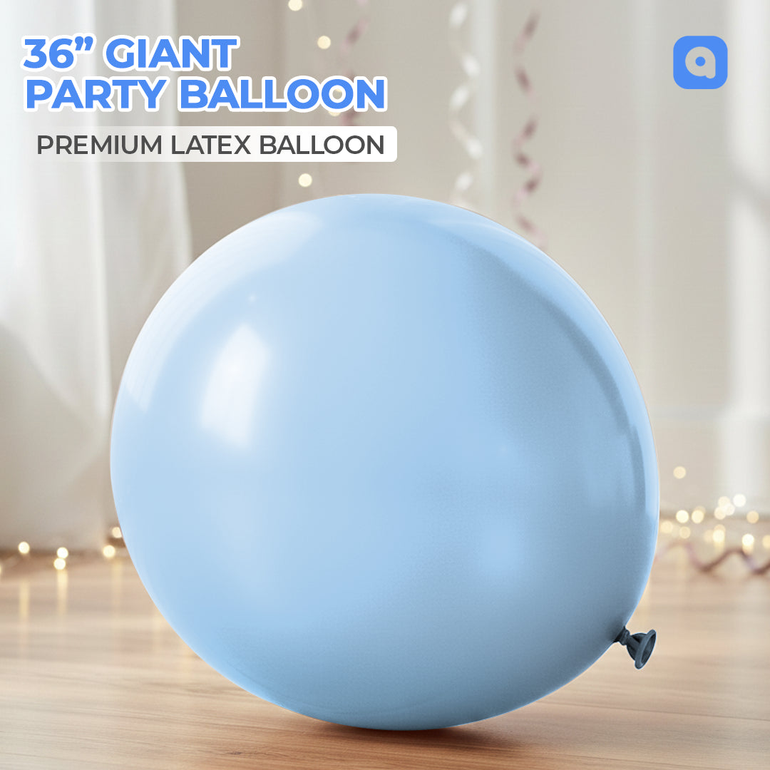 Misty Blue 36 Inch Big Size Latex Balloon – Party & Event Decoration