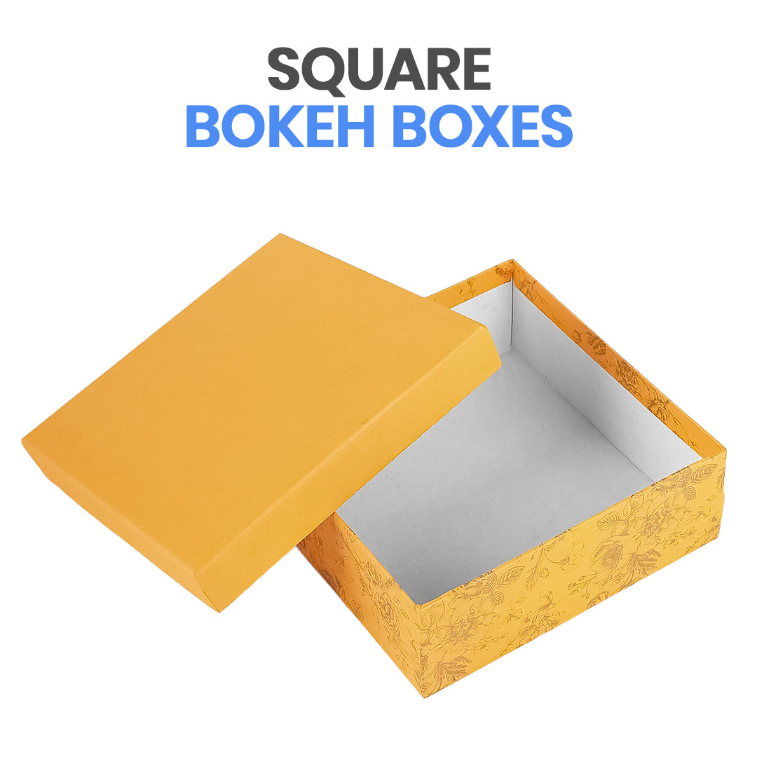 Set of 3 – Square Bokeh Boxes | Stylish Gift Packaging