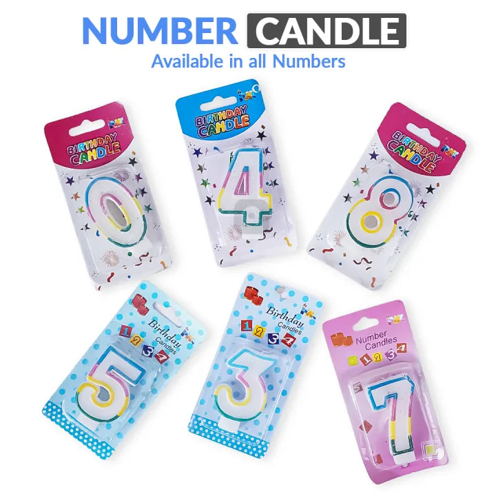 Number Candle for Birthday, Anniversary & Celebration