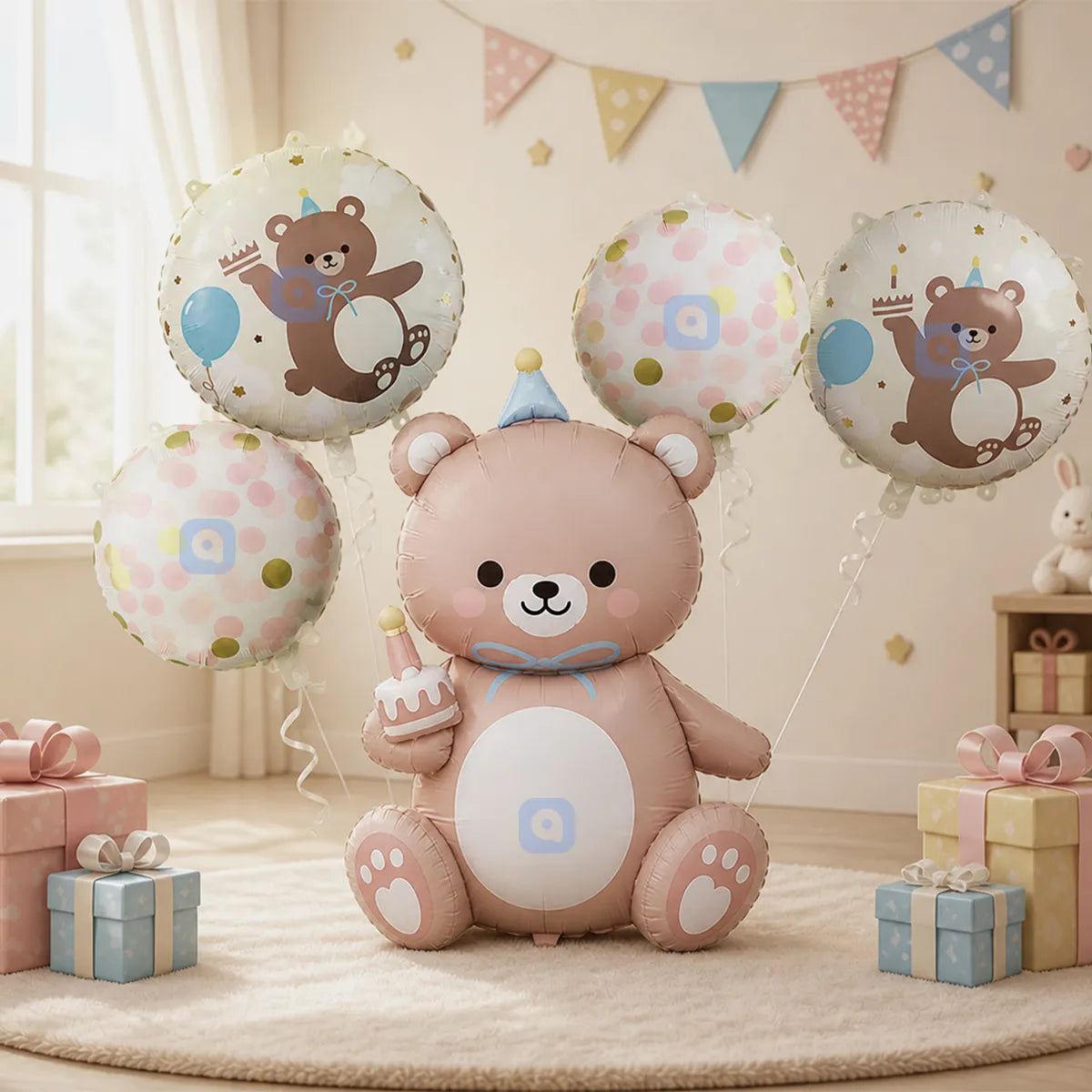 Teddy Bear Foil Balloon Set
