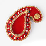 Decorative Kairi Shape Tray – Mehndi Serving & Wedding Tray