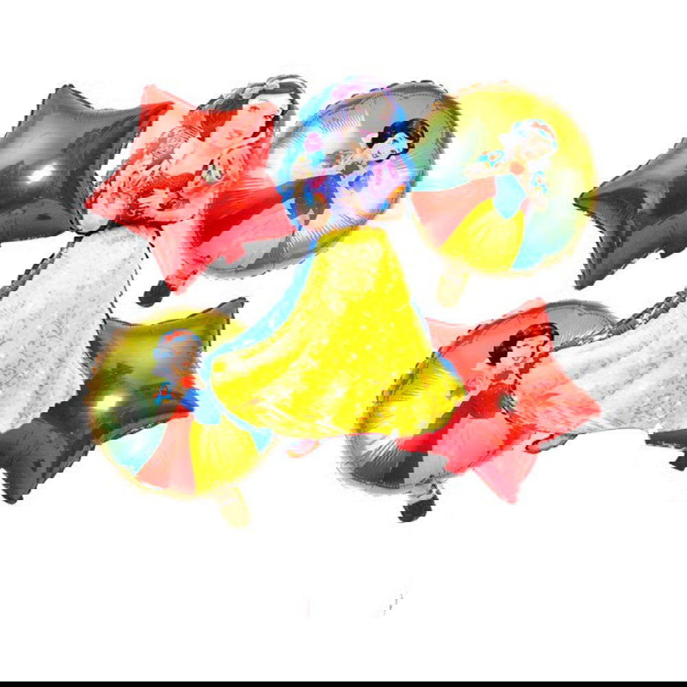 5 Pcs Snow White Foil Balloon Set - ardor