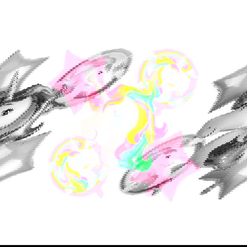 5 Pcs Unicorn Foil Balloon Set - ardor