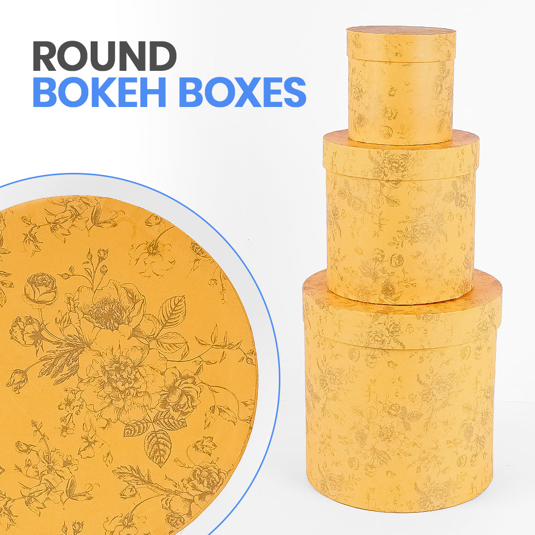 Printed Round Bokeh Boxes – Decorative Gift Packaging