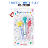 Pack of 3 Happy Birthday Candles for Cake Decoration