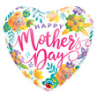 Qualatex Happy Mother's Day Heart Foil Balloons