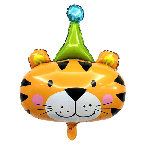 Circus Tiger Face Foil Balloons