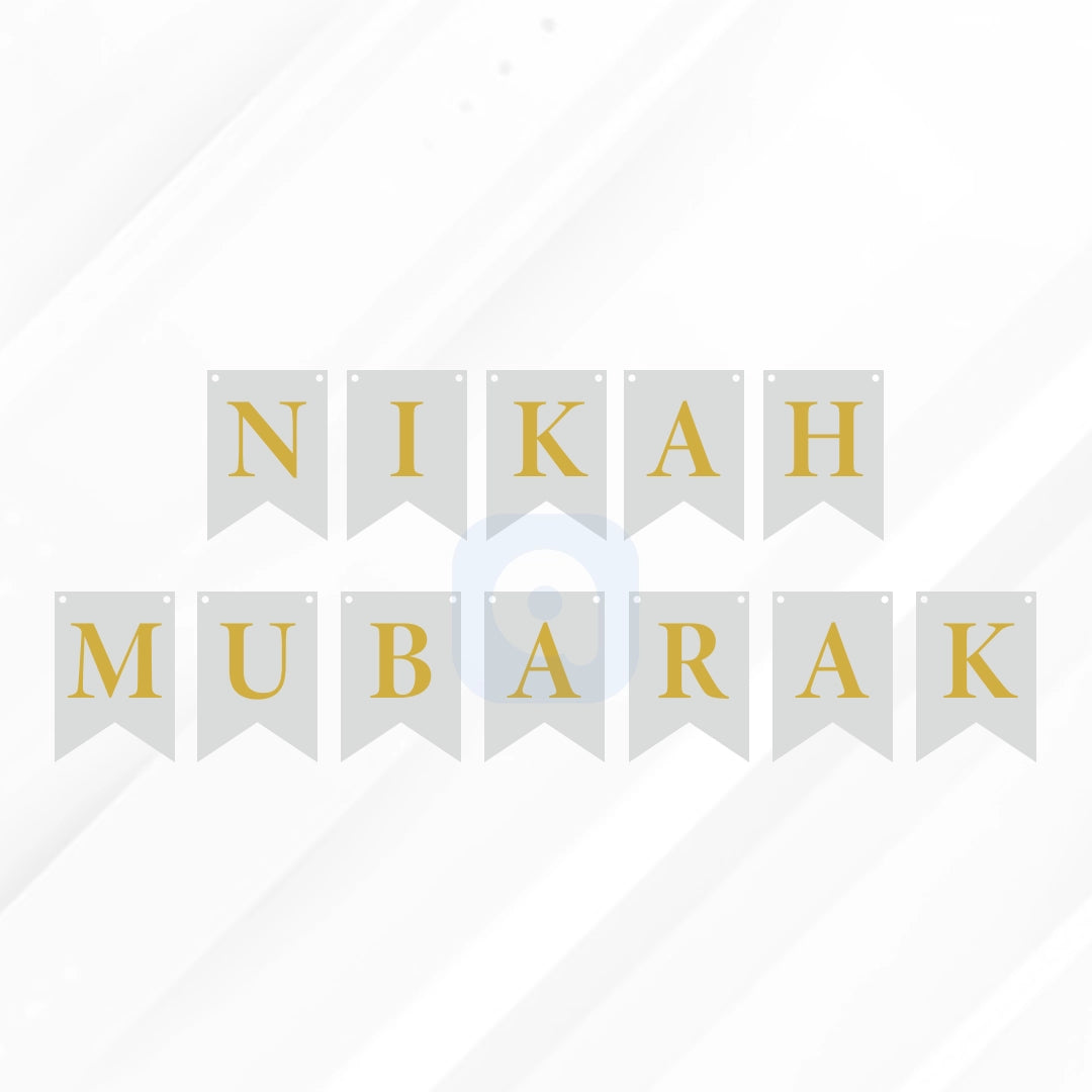 Nikah Mubarak Bunting Banner