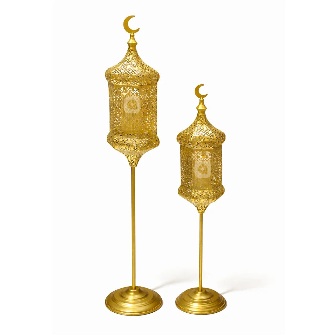Set of 2 - Ramadan Lanterns Metal Stand