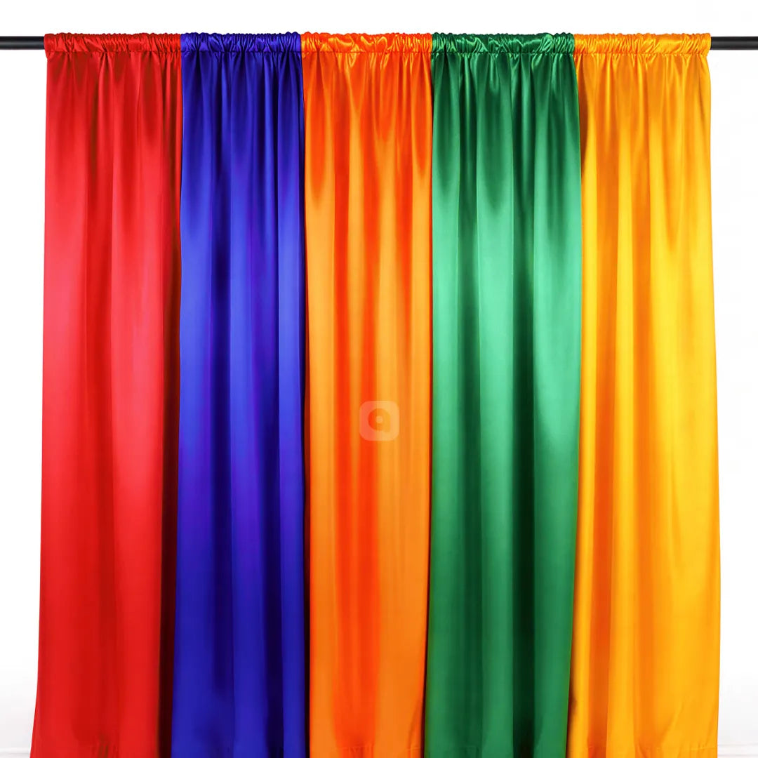 Satin Fabric Curtain Backdrop for Mehndi Mayoun Event