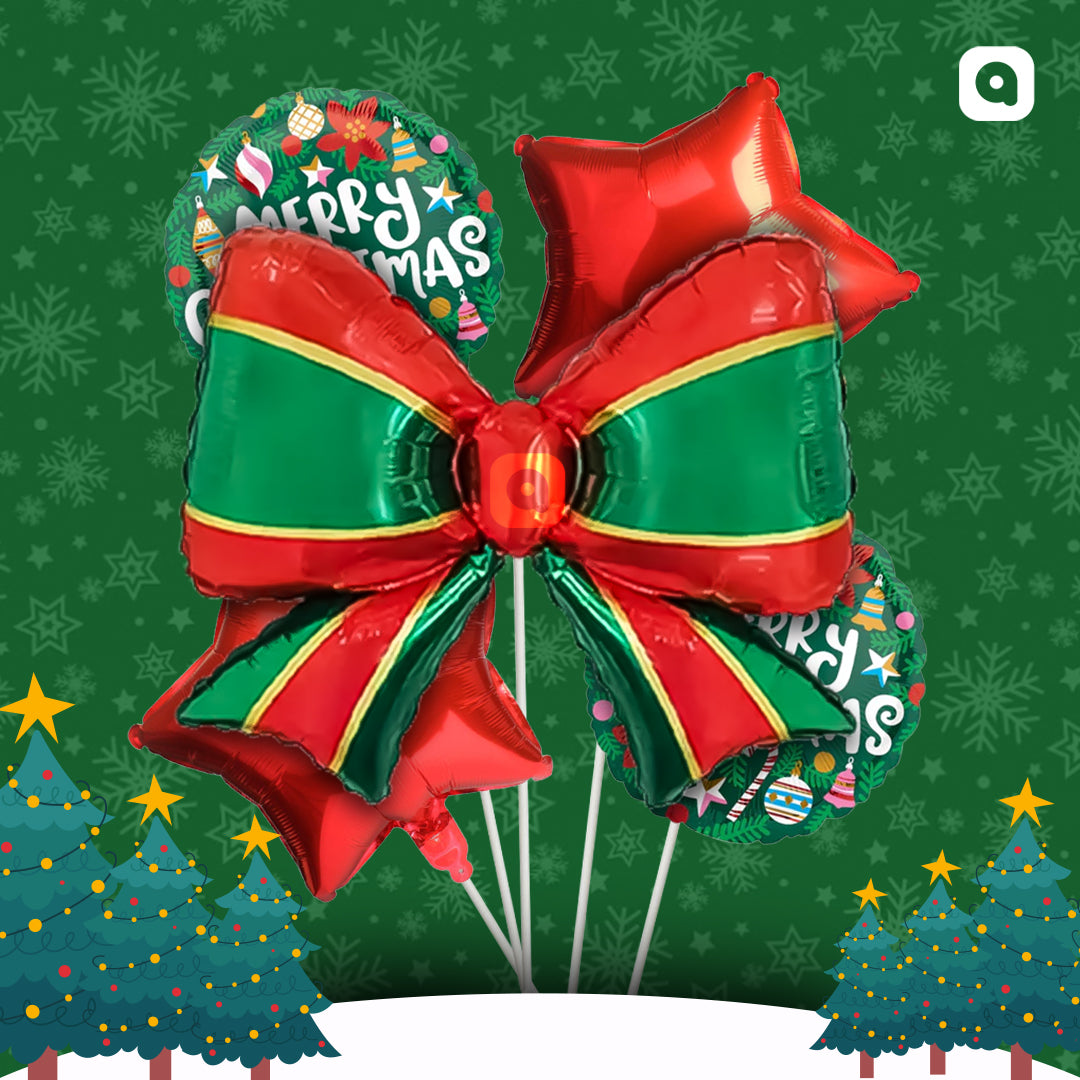 Christmas 5 Pcs Foil Balloon Set