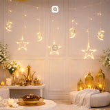 Star & Moon LED Fairy Lights – Warm White Decorative String Lights