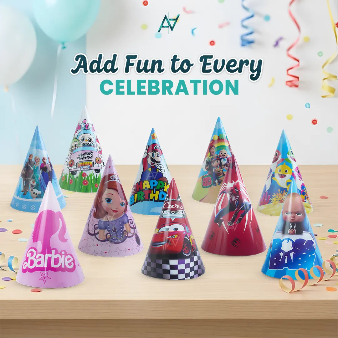 Birthday Party Caps - Hats for Birthday Celebration - Party Supplies Hats