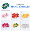 2 Pcs Multi-Color Artificial Flower Hand Bangles – Bridal & Mehndi Accessories
