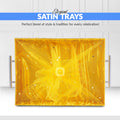 Yellow Fancy Fabric Satin Tray – Single Piece for Gifting