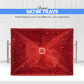 Red Fancy Fabric Satin Tray – Single Piece for Gifting