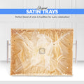 Golden Fancy Fabric Satin Tray – Single Piece for Gifting