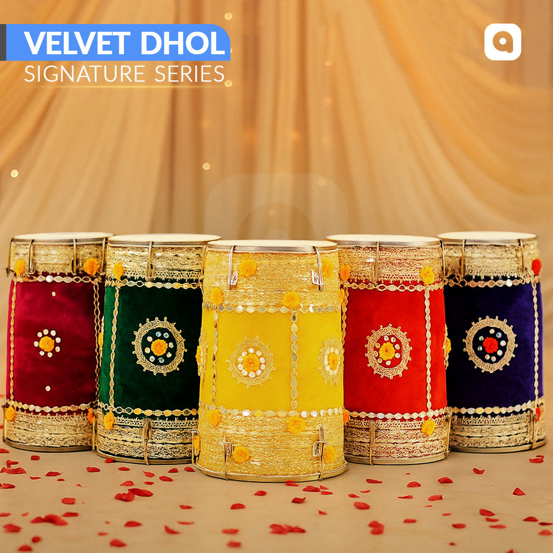 Dhol - Velvet Dhol Musical Instrument